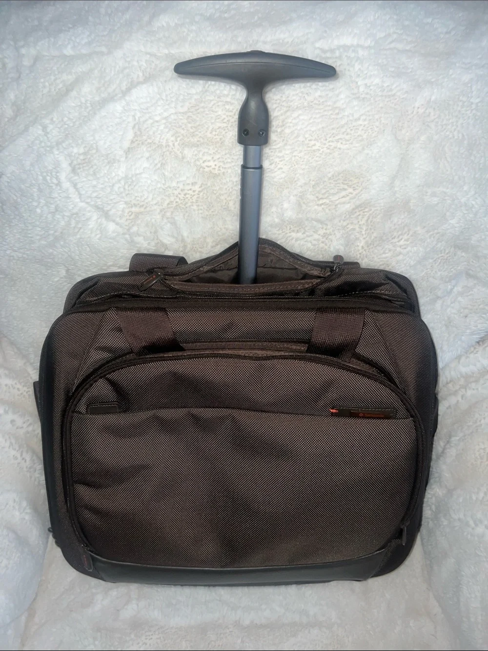 Samsonite Brown Rolling Travel luggage with Telescoping Handle
